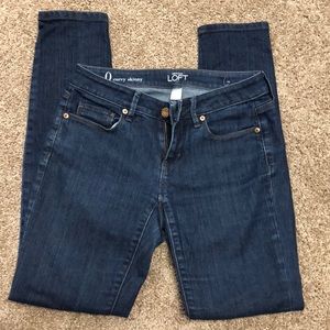 Loft jeans size 0 curvy skinny